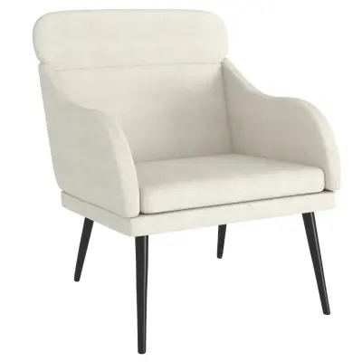 vidaXL Fotelj krem 63x76x80 cm žamet