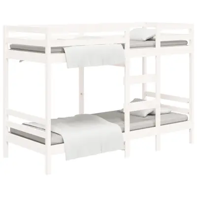vidaXL Dnevna postelja bela 90x190 cm trdna borovina