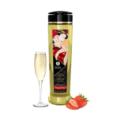MASAŽNO OLJE Shunga Romance Strawberry Wine