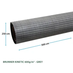BRUNNER Podloga Kinetic siva 250 x 500 cm 0201110N.C52
