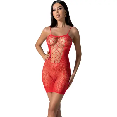 MREŽASTA OBLEKICA Passion BS096 Red-rdeča-S-L