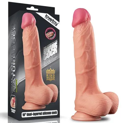 DILDO Lovetoy Nature Cock Dual Layered 10''