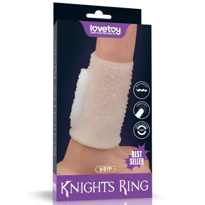 VIBRACIJSKI NASTAVEK ZA PENIS Spiral Knight Wht 2