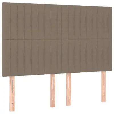 vidaXL Posteljno vzglavje 4 kosa taupe 72x5x78/88 cm blago