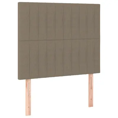 vidaXL Posteljno vzglavje 2 kosa taupe 100x5x78/88 cm blago