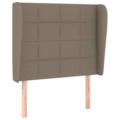 vidaXL Vzglavje z ušesi taupe 83x23x118/128 cm blago