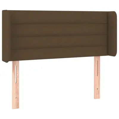 vidaXL Vzglavje z ušesi temno rjavo 83x16x78/88 cm blago