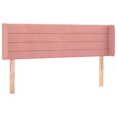 vidaXL Vzglavje z ušesi roza 147x16x78/88 cm žamet