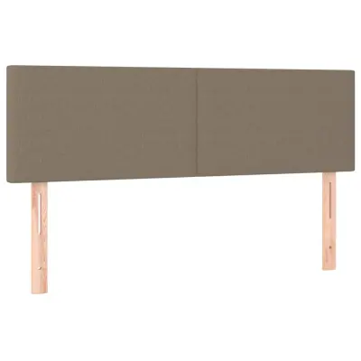 vidaXL Posteljno vzglavje 2 kosa taupe 72x5x78/88 cm blago