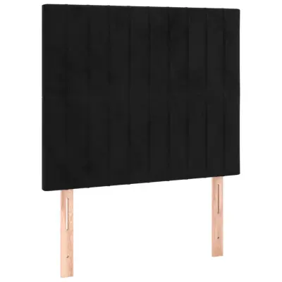 vidaXL Posteljno vzglavje 2 kosa črno 90x5x78/88 cm žamet