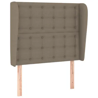 vidaXL Vzglavje z ušesi taupe 93x23x118/128 cm blago