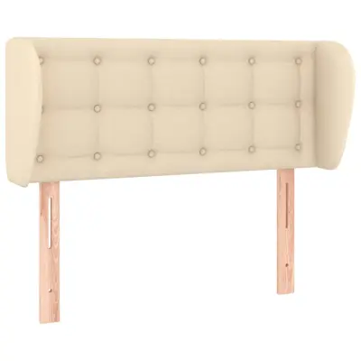vidaXL Vzglavje z ušesi krem 83x23x78/88 cm blago