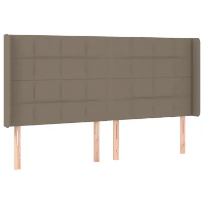 vidaXL Vzglavje z ušesi taupe 163x16x118/128 cm blago