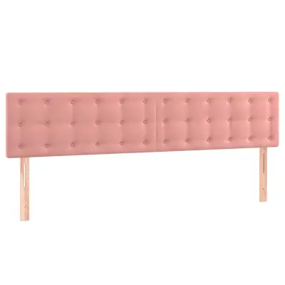 vidaXL Posteljno vzglavje 2 kosa roza 90x5x78/88 cm žamet