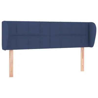 vidaXL Vzglavje z ušesi modro 147x23x78/88 cm blago