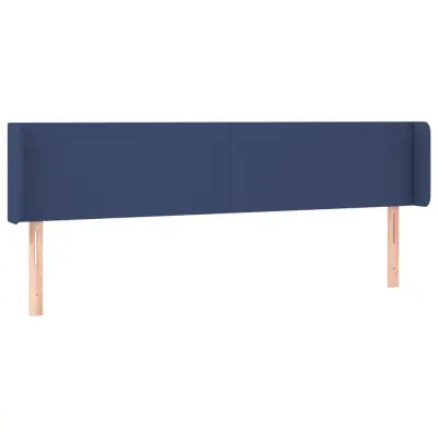 vidaXL Vzglavje z ušesi modro 183x16x78/88 cm blago