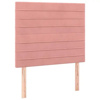 vidaXL Posteljno vzglavje 2 kosa roza 90x5x78/88 cm žamet
