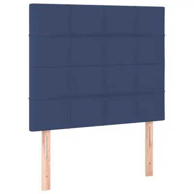 vidaXL Posteljno vzglavje 2 kosa modro 80x5x78/88 cm blago