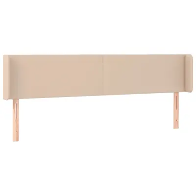 vidaXL Vzglavje z ušesi kapučino 163x16x78/88 cm umetno usnje