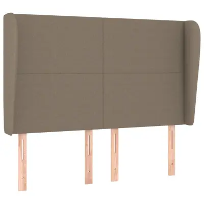 vidaXL Vzglavje z ušesi taupe 147x23x118/128 cm blago
