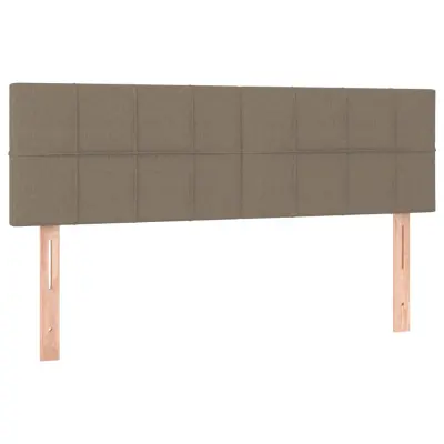 vidaXL Posteljno vzglavje 2 kosa taupe 72x5x78/88 cm blago