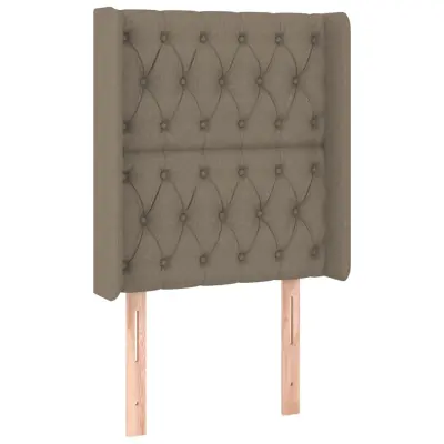 vidaXL Vzglavje z ušesi taupe 83x16x118/128 cm blago