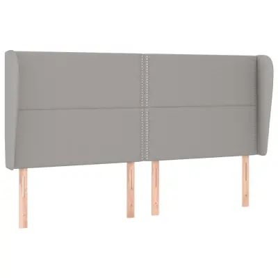 vidaXL Vzglavje z ušesi svetlo sivo 183x23x118/128 cm blago