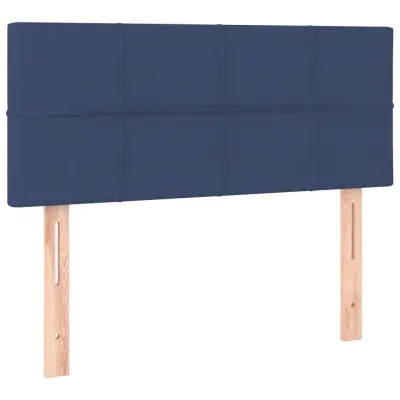 vidaXL Posteljno vzglavje modro 90x5x78/88 cm blago