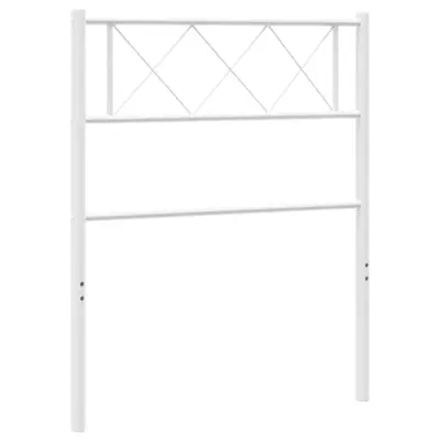vidaXL Kovinsko vzglavje belo 75 cm