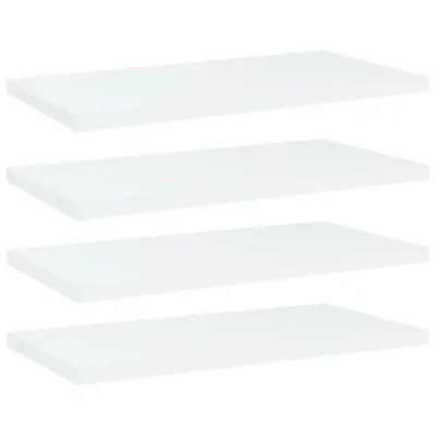 vidaXL Dodatne police za omaro 4 kosi bele 40x20x1,5 cm iverna plošča
