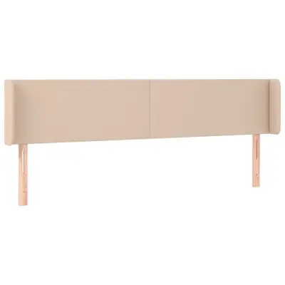 vidaXL Vzglavje z ušesi kapučino 183x16x78/88 cm umetno usnje