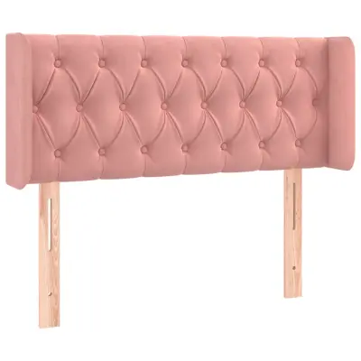 vidaXL Vzglavje z ušesi roza 103x16x78/88 cm žamet