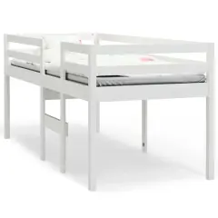 vidaXL Visoka postelja bela 80x200 cm trdna borovina