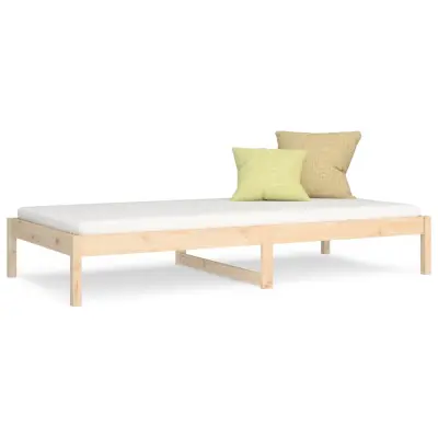vidaXL Izvlečna postelja brez vzmetnice 80x200 cm trdna borovina