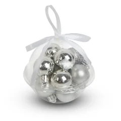 Set kroglic za na božično drevo Ø3 cm 12 kosov srebrne