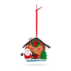 Magnetna dekoracija 2v1 hiška iz medenjakov z božičkom 85 x 75 mm