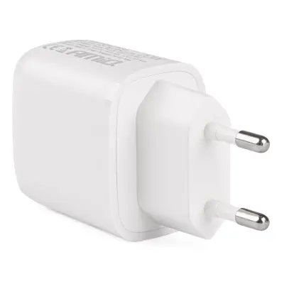 Stenski polnilec USB + USB-C 20W QC 230V