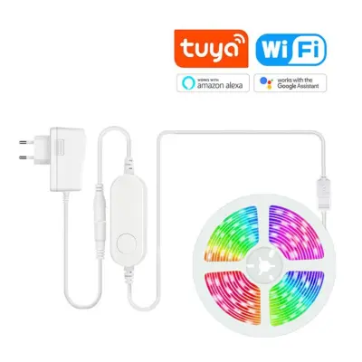 Pametni LED trak TUYA smart aplikacija 5m CCT+RGB z Wi-Fi kontrolerjem