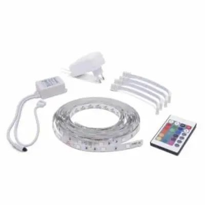 RGB LED komplet 5m 150 LED 7,2 W/m SMD 5050 s kontrolerjem in napajalnikom IP20