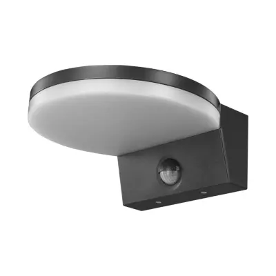 LED zunanja svetilka IP65 s PIR senzorjem gibanja 15W 1500lm 4000K siva
