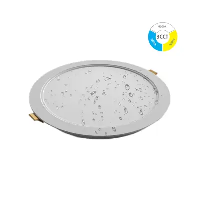 Vgradni LED panel okrogli IP54 12W 3CCT 1250lm fi 145x26mm/135mm za vlažne prostore