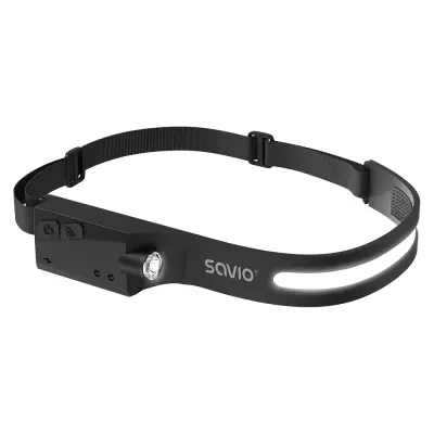 Naglavna / čelna polnilna LED svetilka COB LED USB polnjenje 1200 mAh 5W + 3W