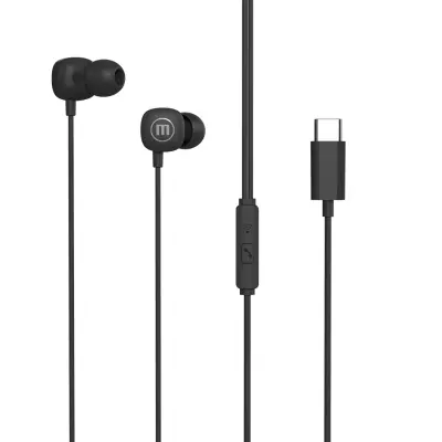 Slušalke z mikrofonom USB-C Maxell 120cm črne
