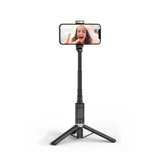 Selfie stick tripod XO BT SS14 črn 72 cm