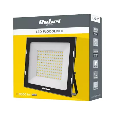 Reflektor LED KEMOT 100W/8500Lm, 4000K, IP65, črni