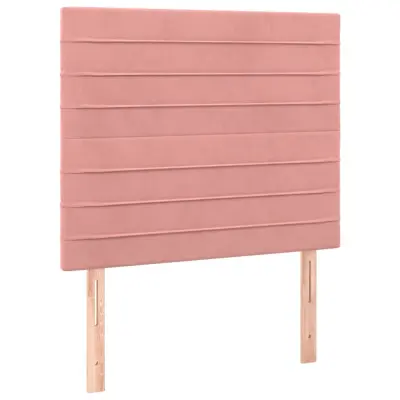 vidaXL Posteljno vzglavje 2 kosa roza 100x5x78/88 cm žamet