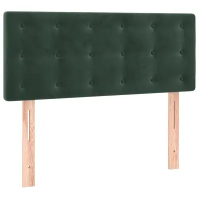 vidaXL Posteljno vzglavje temno zeleno 100x5x78/88 cm žamet