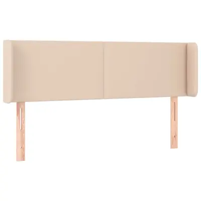 vidaXL Vzglavje z ušesi kapučino 147x16x78/88 cm umetno usnje