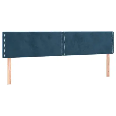 vidaXL Posteljno vzglavje 2 kosa temno modro 80x5x78/88 cm žamet