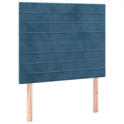 vidaXL Posteljno vzglavje 2 kosa temno modro 80x5x78/88 cm žamet